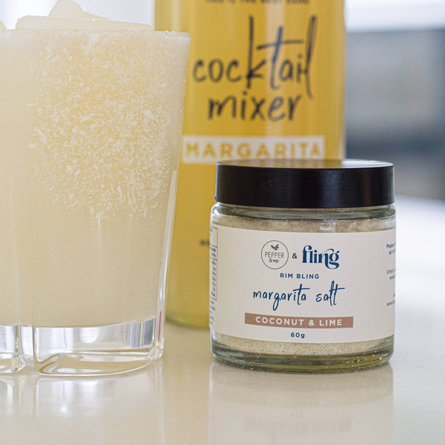 
                  
                    Coconut & Lime Margarita Salt | 60g Jar - Fling Cocktails
                  
                