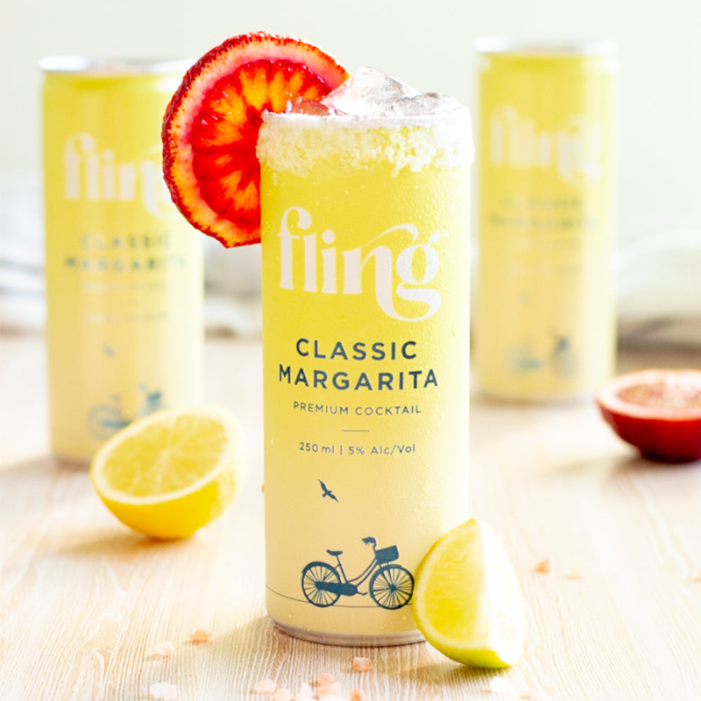 
                  
                    Fling Cocktail Classic Margarita. Craft Cocktail can
                  
                